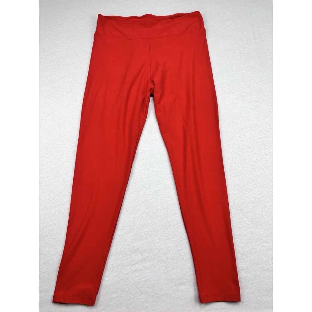 LuLaRoe Leggings TC Tall & Curvy Red Solid Yoga Pull-On Pants